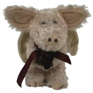 Boyds Bears Pig Angel Holding Roses Christmas Tree Ornament Holiday Collectible